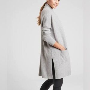 Athleta | Spirit Wool And Cashmere Blend Wrap Cardigan in Heather Grey Size 1X